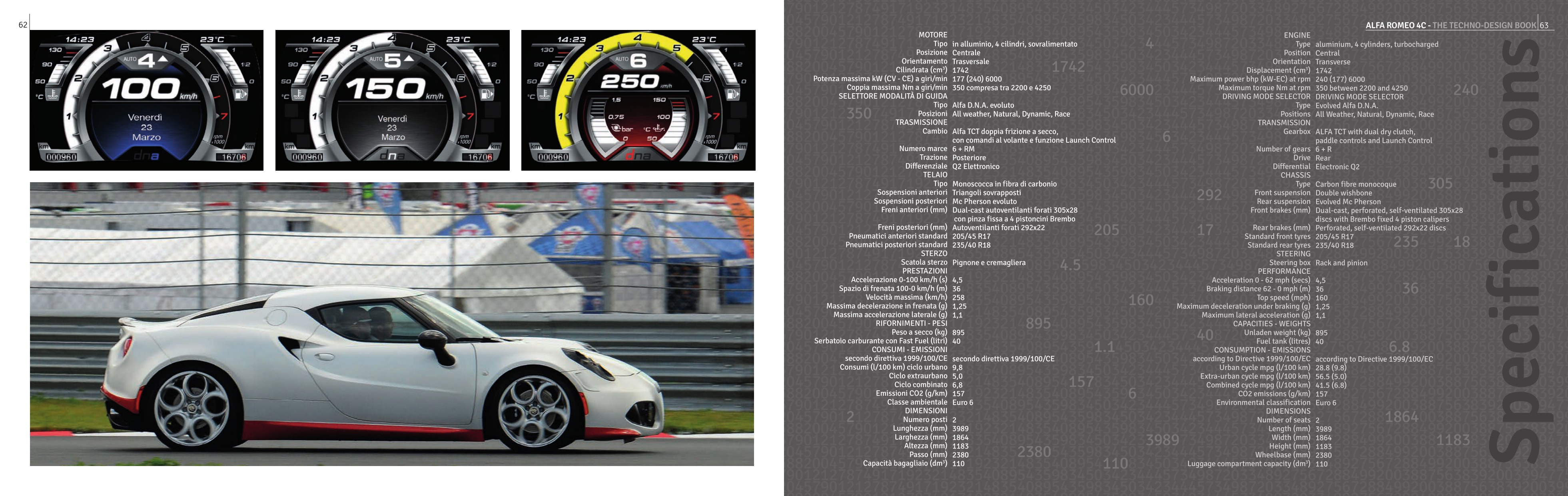 2015 Alfa Romeo 4C Technical Brochure Page 1